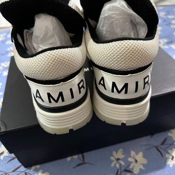 White Amiri Patchwork Leather Sneakers - Picture 4 of 10